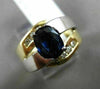 ESTATE WIDE 2CT DIAMOND & AAA SAPPHIRE 14KT 2 TONE GOLD INFINITY ENGAGEMENT RING