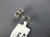 ESTATE 1.09CT DIAMOND 14KT WHITE GOLD 3D FLOWER CLUSTER STUD EARRINGS #2812