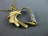 ESTATE .15CT DIAMOND 14KT WHITE & YELLOW GOLD CLASSIC OPEN HEART PENDANT #20162