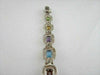 ESTATE 27CT MULTI COLOR EMERALD CUT 14K W GOLD BRACELET