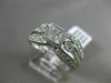 ESTATE LARGE .92CT ROUND & PRINCESS DIAMOND 14K WHITE GOLD HEART FRIENDSHIP RING