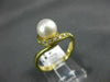 ESTATE .18CT DIAMOND & AAA SOUTH SEA PEARL 18KT YELLOW GOLD SWIRL RING #4560