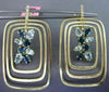 5.14CT DIAMOND & AAA AQUAMARINE BLUE TOPAZ 14KT YELLOW GOLD 3D HANGING EARRINGS