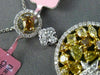 LARGE 4.03CT WHITE & FANCY COLOR DIAMOND 18K TWO TONE GOLD CIRCULAR STAR PENDANT