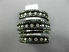 ESTATE 2.40CT DIAMOND 14KT WHITE & BLACK GOLD MULTI ROW CRISS CROSS ETOILE RING