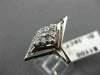 ANTIQUE WIDE .38CT OLD MINE DIAMOND 14K WHITE GOLD 3D MARQUISE SHAPE RING #22328