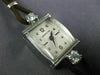 ANTIQUE LADY HAMILTON .35CT DIAMOND 14KT WHITE GOLD 3D ART DECO WATCH #499