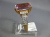 ESTATE LARGE 6.91CT DIAMOND & AAA AMETHYST 18K ROSE GOLD CUSHION ENGAGEMENT RING