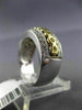 ESTATE WIDE 1.15CT DIAMOND & YELLOW SAPPHIRE 18KT TWO TONE GOLD ANNIVERSARY RING