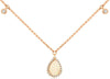 .52CT DIAMOND & AAA OPAL 14KT ROSE GOLD 3D PEAR SHAPE & ROUND TEAR DROP NECKLACE