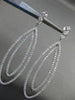ESTATE EXTRA LARGE 5.75CT DIAMOND 14KT WHITE GOLD JOURNEY DROP HANGING EARRINGS