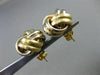 ESTATE 14KT WHITE & YELLOW GOLD 3D MATTE & SHINY LOVE KNOT STUD EARRINGS #25022