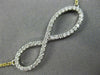 ESTATE LARGE .70CT DIAMOND 14KT TWO TONE GOLD 3D CLASSIC INFINITY LOVE NECKLACE