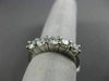ESTATE 1.25CT DIAMOND 14KT WHITE GOLD 5 STONE CLASSIC SHARED PRONG WEDDING RING