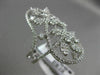 ESTATE MASSIVE 1.88CT DIAMOND 18KT WHITE GOLD 3D FLOWER OPEN FILIGREE FUN RING