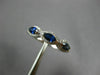 ESTATE .67CT DIAMOND & AAA SAPPHIRE 14K WHITE GOLD HALO WEDDING ANNIVERSARY RING