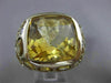 ESTATE LARGE 23.08CTW DIAMOND & AAA YELLOW TOPAZ 14KT YELLOW GOLD ETOILE RING