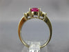 WIDE 2.48CT DIAMOND & AAA RUBY 14KT YELLOW GOLD OVAL THREE STONE ENGAGEMENT RING