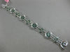 ESTATE WIDE 9.06CT DIAMOND & AAA EMERALD 18KT WHITE GOLD 3D HALO TENNIS BRACELET