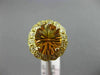 ESTATE LARGE 4.17CT DIAMOND & AAA CITRINE 14KT YELLOW GOLD 3D OVAL COCKTAIL RING