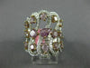 EXTRA LARGE 3.15CT WHITE & PINK DIAMOND 18K WHITE & ROSE GOLD ANNIVERSARY RING