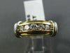 ESTATE WIDE .40CT DIAMOND 14K WHITE & YELLOW GOLD 5 STONE ANNIVERSARY RING #2155