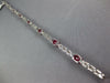 4.53CT DIAMOND & AAA RUBY 14KT WHITE GOLD OVAL 3 STONE PANTHER TENNIS BRACELET