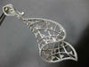 EXTRA LARGE 1.71CT DIAMOND 18KT WHITE GOLD DOUBLE LEAF CLIP ON HANGING EARRINGS