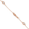 ESTATE 2.0CT DIAMOND 14KT ROSE GOLD 3D ROUND CLASSIC BY THE YARD LOVE NECKLACE