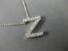 .32CT ROUND DIAMOND 14KT WHITE GOLD CLASSIC INITIAL FLOATING PENDANT #18296
