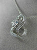 ESTATE .32CT DIAMOND & AAA SAPPHIRE 14K WHITE GOLD HAPPY SNAKE FLOATING PENDANT