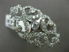 ESTATE LARGE 2.33CT DIAMOND 14K WHITE GOLD 3D OPEN FILIGREE ETOILE COCKTAIL RING