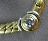ESTATE .87CT DIAMOND 18K TWO TONE GOLD SOLITAIRE CUBAN SOLID LINK NECKLACE #1820