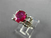 ESTATE 1.87CT DIAMOND & AAA RUBY 14KT WHITE GOLD ENGAGEMENT RING #26447