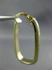ESTATE 14KT WHITE & YELLOW GOLD CLASSIC RECTANGULAR HOOP EARRINGS #26098