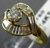 ESTATE 1.28CT DIAMOND 14K YELLOW GOLD 3D SOLITAIRE INFINITY ENGAGEMENT RING #750