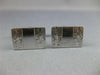 ESTATE LARGE 925 SILVER HANDCRAFTED FILIGREE RECTANGULAR FLOWER CUFFLINKS #21216