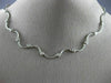 ANTIQUE .88CT DIAMOND 14KT WHITE GOLD BEZEL BY THE YARD STATION NECKLACE #15033