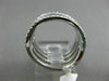 ESTATE WIDE .38CT DIAMOND 14K WHITE GOLD MULTI ROW MULTI WAVE SEMI ETERNITY RING