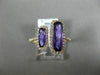 1.74CT DIAMOND & AAA AMETHYST 14KT ROSE GOLD 3D RECTANGULAR DOUBLE HALO FUN RING
