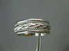 ESTATE WIDE 14KT WHITE GOLD FILIGREE ROPE DESIGN MENS WEDDING RING UNIQUE! #2439