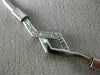 ANTIQUE 1CT DIAMOND 14K WHITE GOLD 3D CLASSIC LINK ITALIAN NECKLACE #15797
