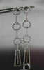 ESTATE LARGE 1.13CT DIAMOND 14K WHITE GOLD 3D MULTI SHAPE HANGING EARRINGS VS