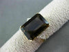 ESTATE LARGE 6.02CT DIAMOND SMOKY TOPAZ 14K YELLOW GOLD 3 STONE ENGAGEMENT RING