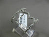 ESTATE WIDE .67CT ROUND DIAMOND 18KT WHITE GOLD 3D ZIG ZAG DOUBLE ROW FUN RING