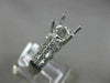 WIDE .29CT DIAMOND 18KT WHITE GOLD 3D SEMI ETERNITY SEMI MOUNT ENGAGEMENT RING