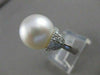 ESTATE DIAMOND 14MM SOUTH SEA PEARL 14KT WHITE GOLD FANCY COCKTAIL RING VS #2670