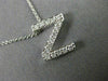 .32CT ROUND DIAMOND 14KT WHITE GOLD CLASSIC INITIAL FLOATING PENDANT #18296