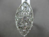 ESTATE .96CT DIAMOND 14KT WHITE GOLD 3D OPEN FILIGREE DOUBLE HEART COCKTAIL RING