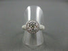 ESTATE 14KT WHITE GOLD SEMI MOUNT ENGAGEMENT RING. 3D ROUND HALO DESIGN